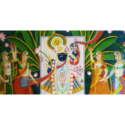 Pichwai Painting ~ Srinath ji . Kamal taal { 3.5 X 5 Feet }